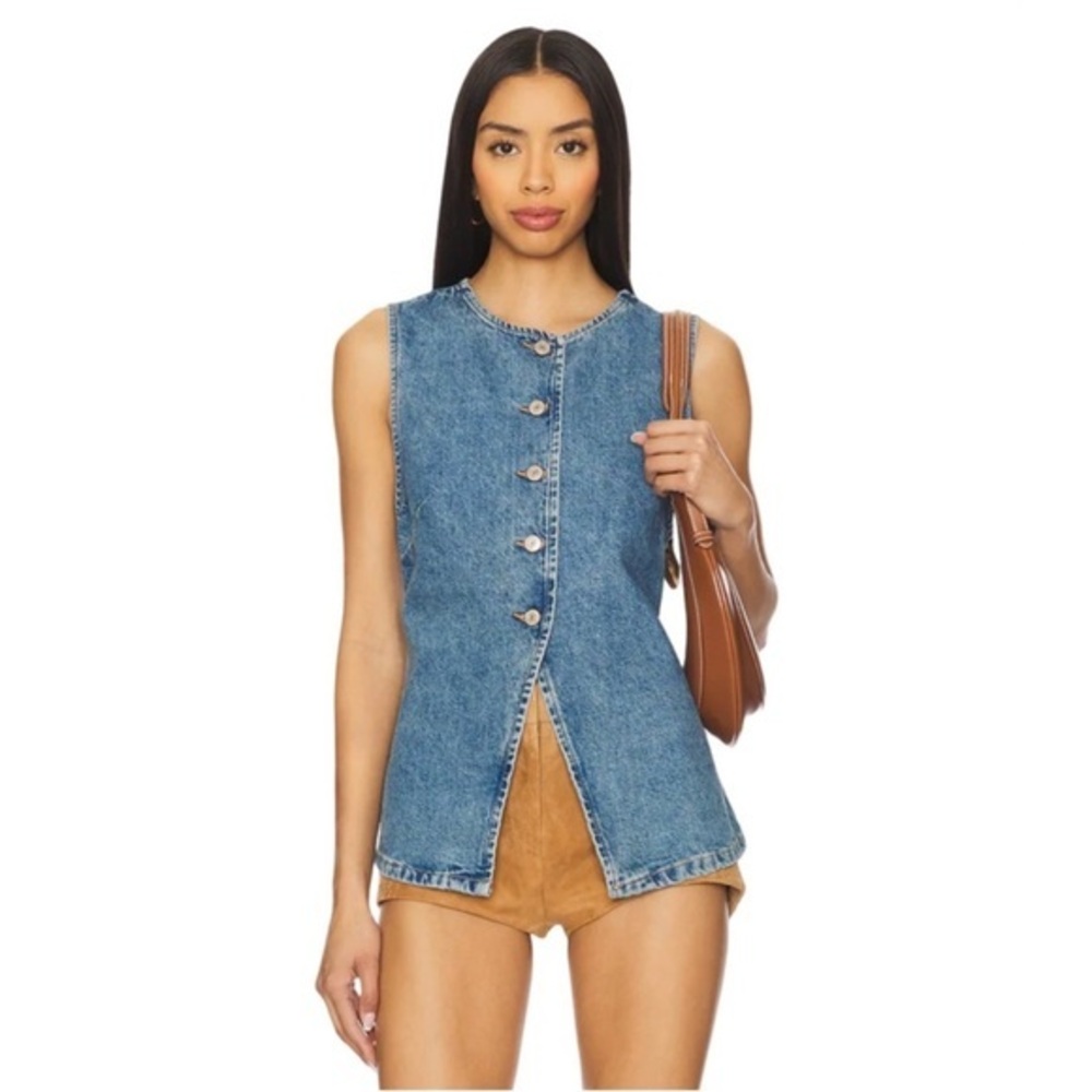 FREE PEOPLE AIMEE VEST IN ULTRA LIGHT BEAM